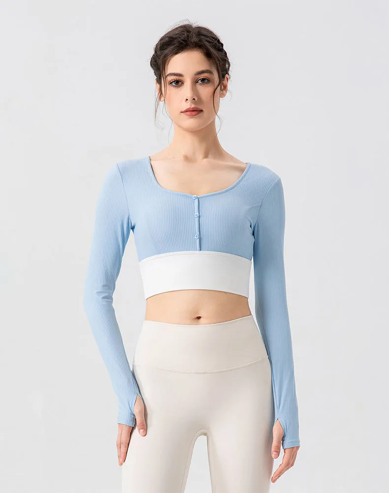 Cropped Button Cardigan Long Sleeve Casual Soft Knit Parisian Chic Minimal Mood