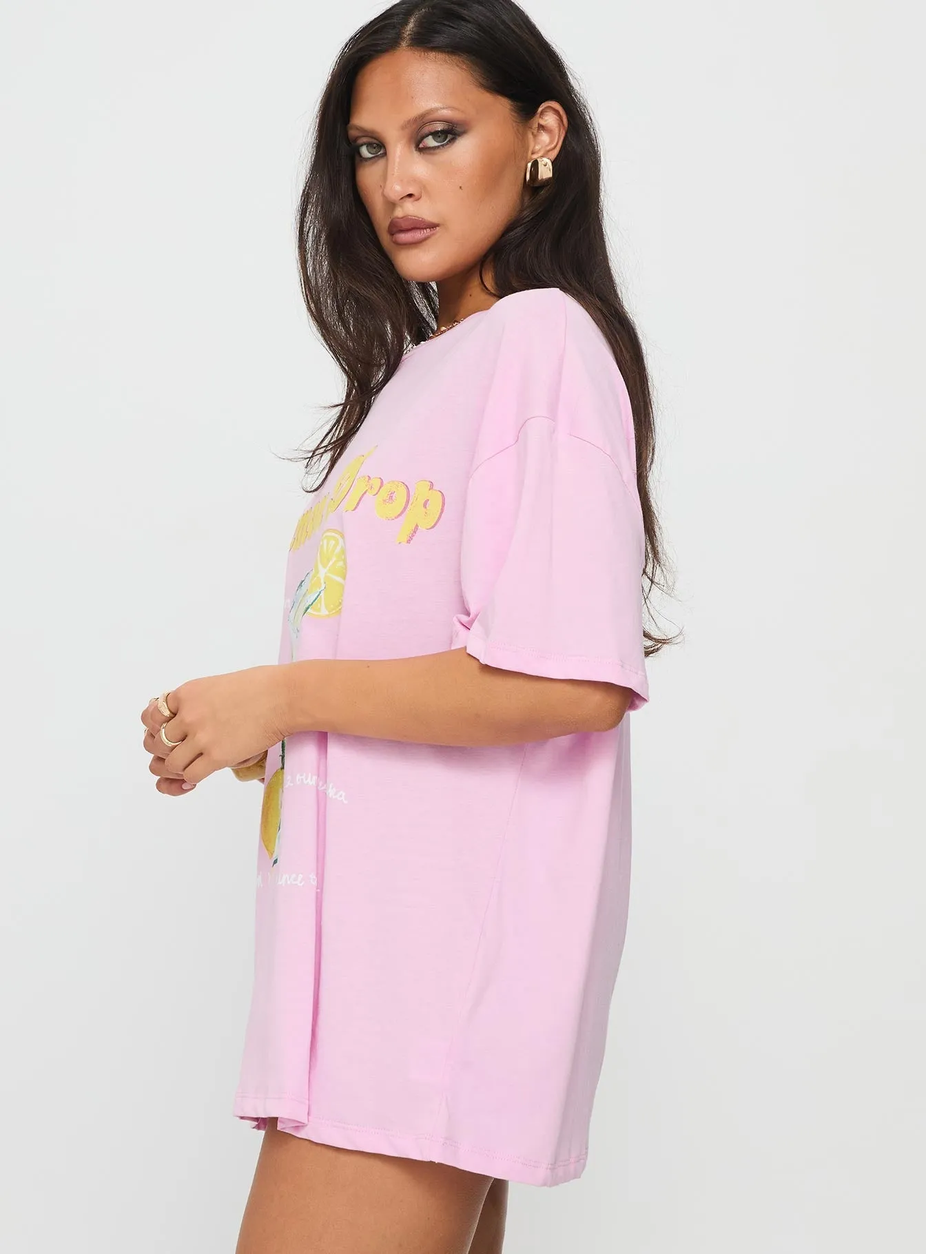 Lemon Drop Oversized Top Pink Sustainable production