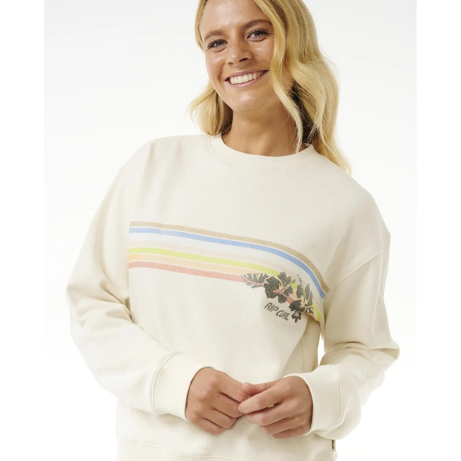Rip Curl Womens Hoffman Relaxed Sweatshirt Gym Essential product geometric precision