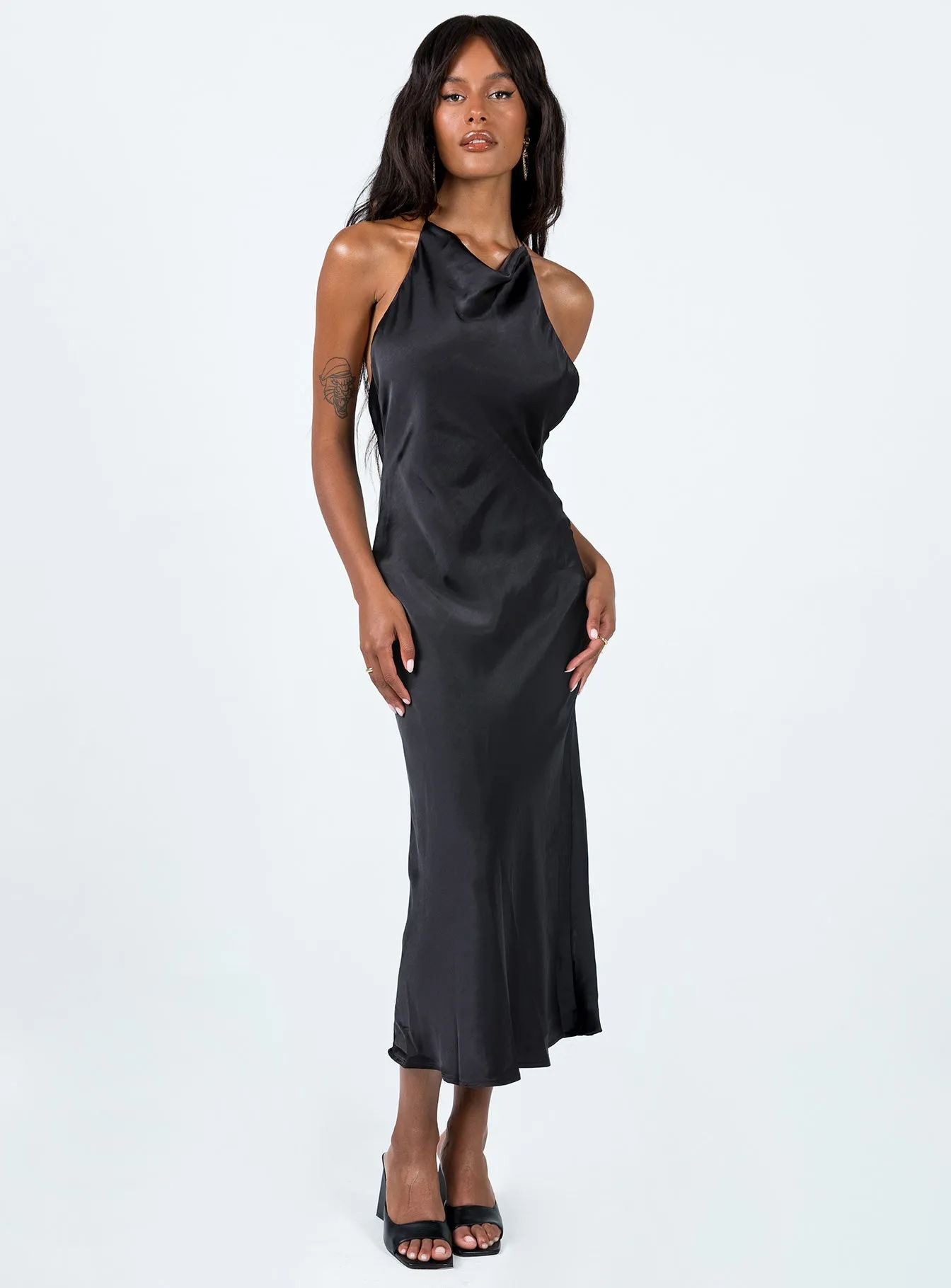 Broughton Halter Midi Dress Black All Moments