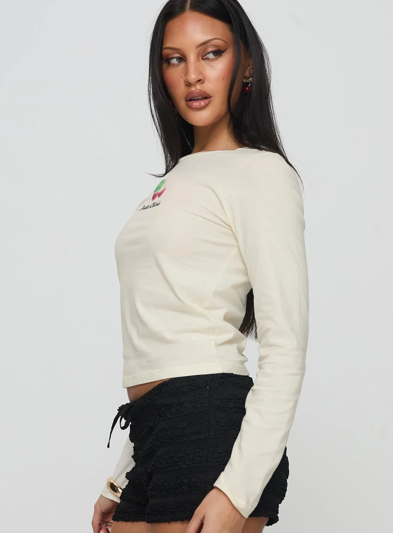 My Sweet Girl Long Sleeve Top Cream Light and Soft