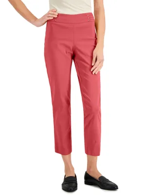Women's Plain Cropped Pants,Dark Peach Adaptable Design