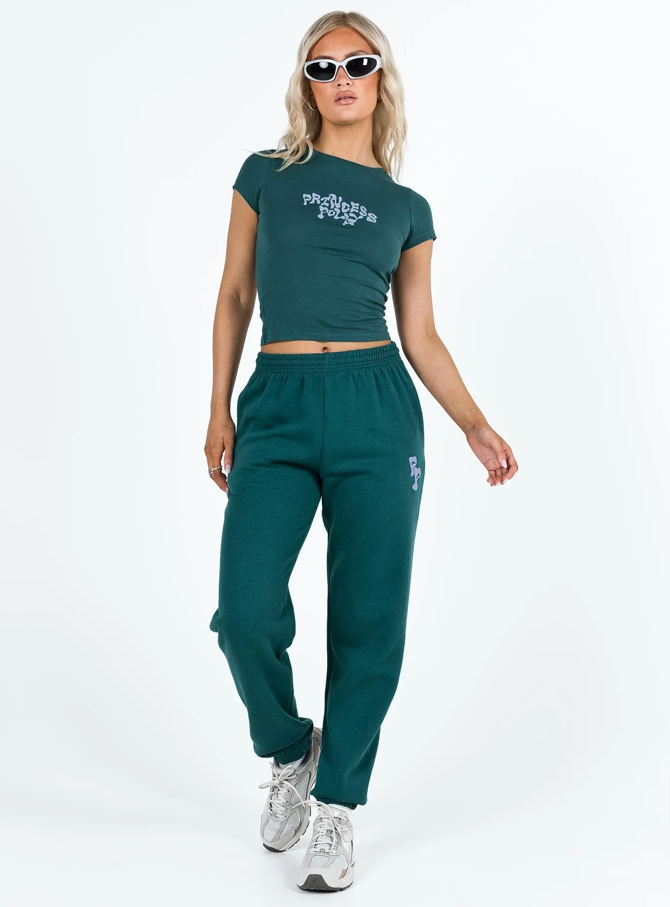 funky Princess Polly Bubble Tee Green / Blue