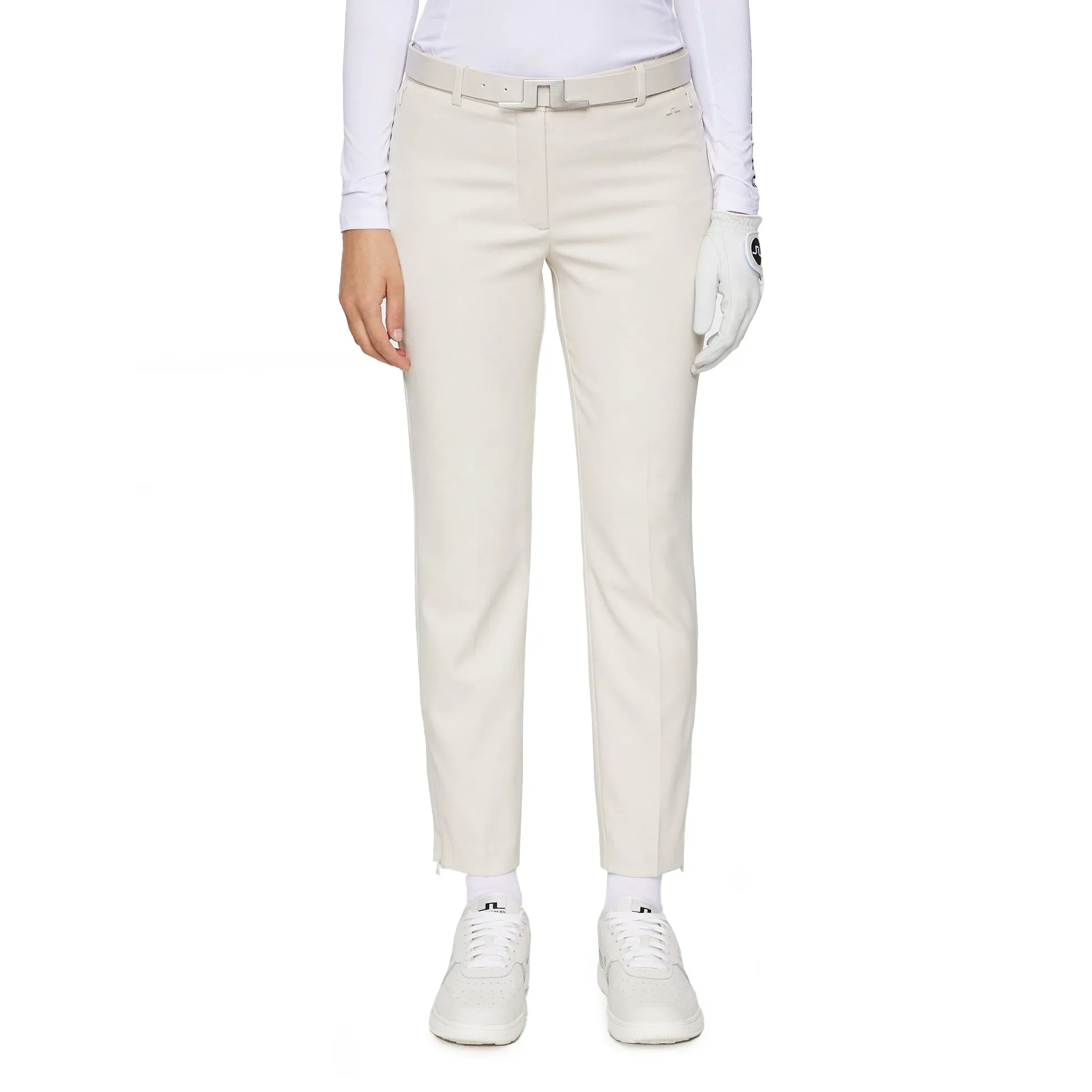 J.Lindeberg Women's Pia Golf Pants - Moonbeam NonSlipInnerGrip Lightweight Design