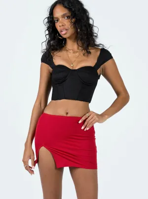 Lowell Mini Skirt Red Breathable Lining Style Preview