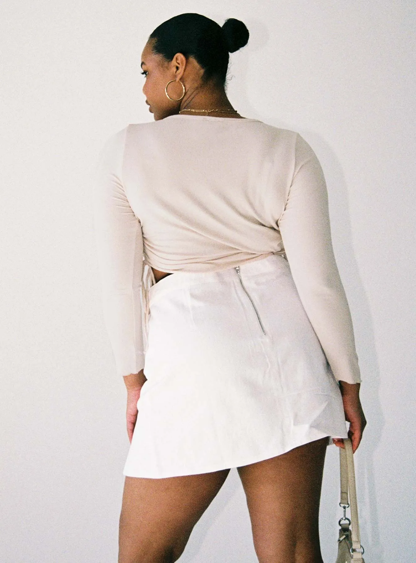 Soft Focus Madison Mini Skirt White Curve