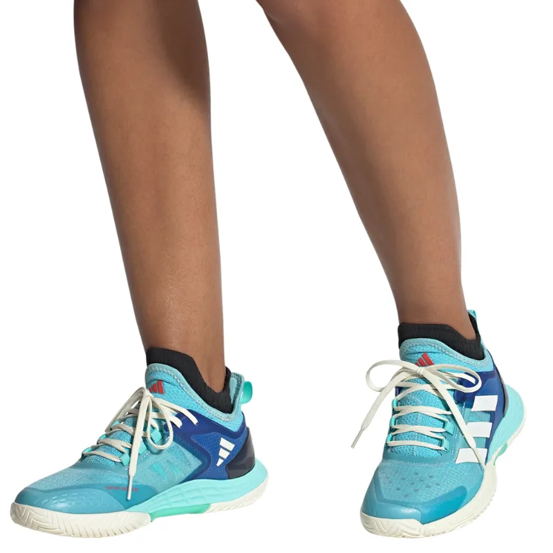 Adidas Adizero Ubersonic Womens Tennis Shoes - Turquoise / Off White Flexible Outsole