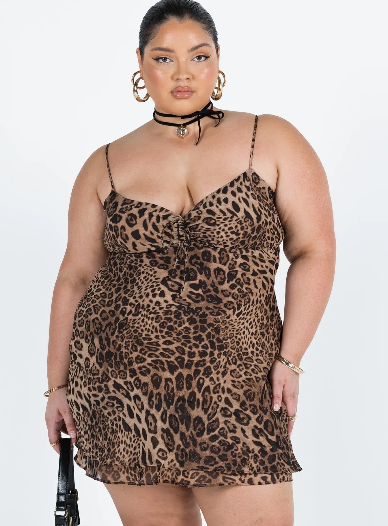 Linnard Mini Dress Leopard Curve Street Style Grab Now