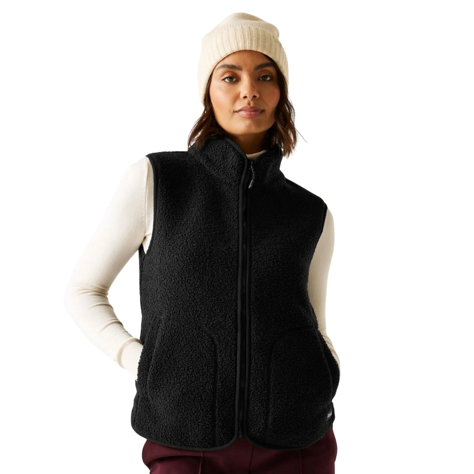 Regatta Womens Frankie Zip Pocket Borg Fleece Gilet Holiday Outfit Casual Day