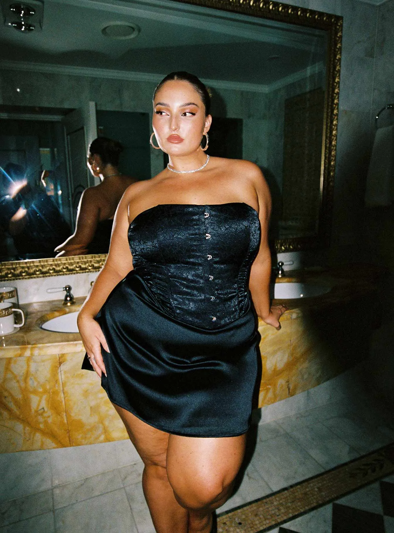 Alter Ego Mini Dress Black Curve petite size Flawless Waist Fit