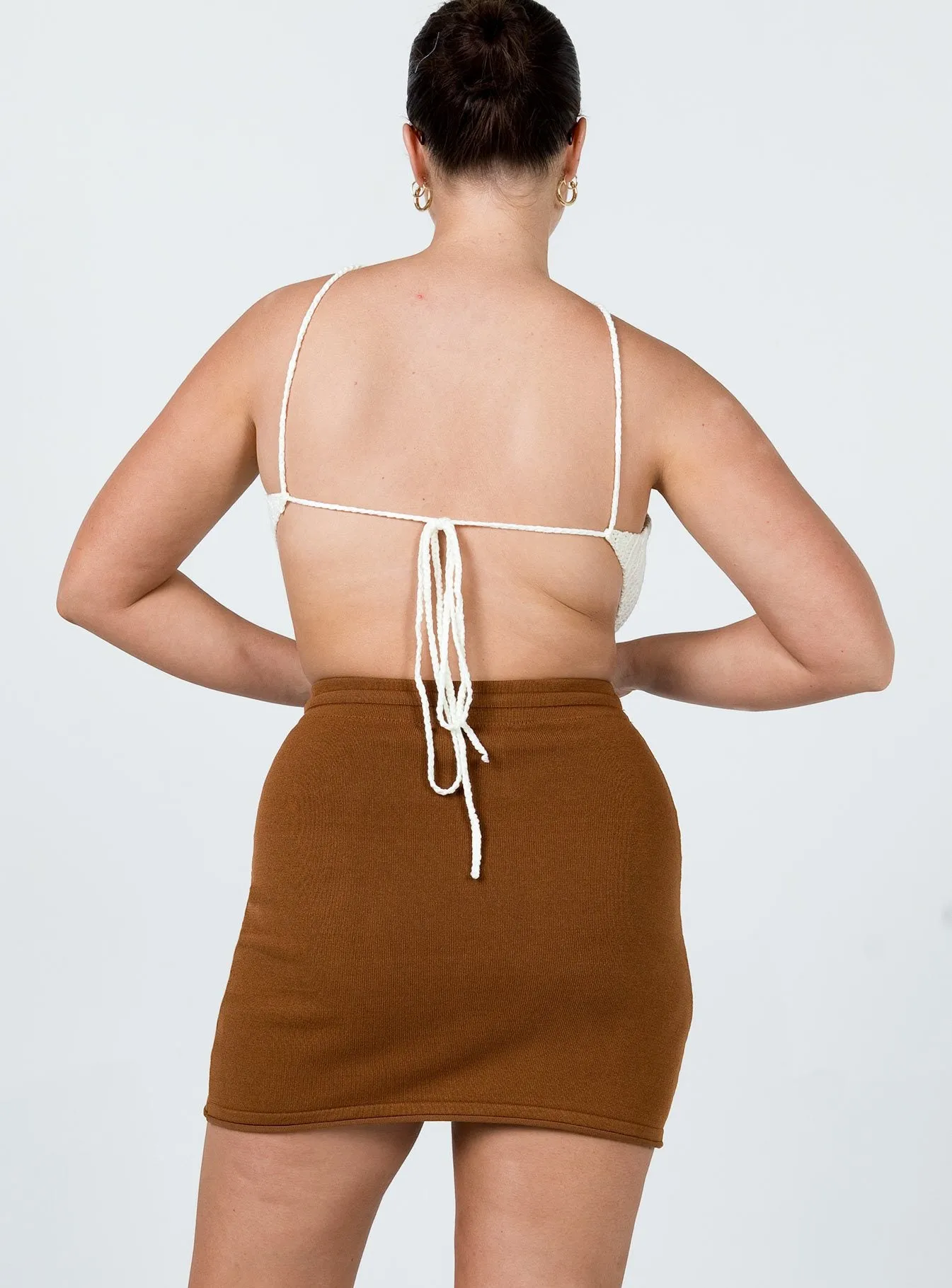 Alice Mini Skirt Brown Creative Look