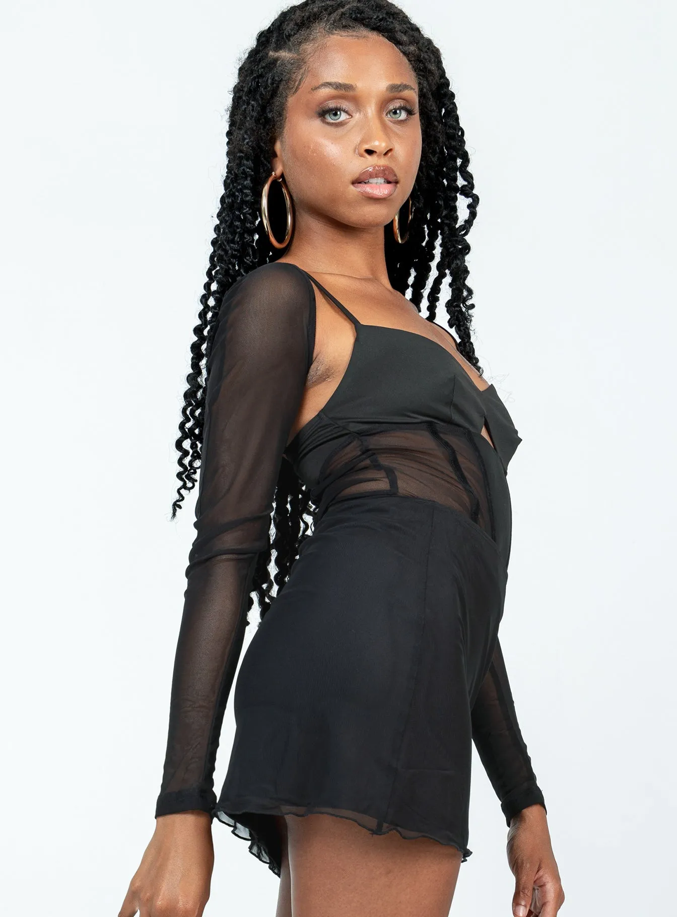 Selby Mesh Mini Skirt Black Heritage Craft