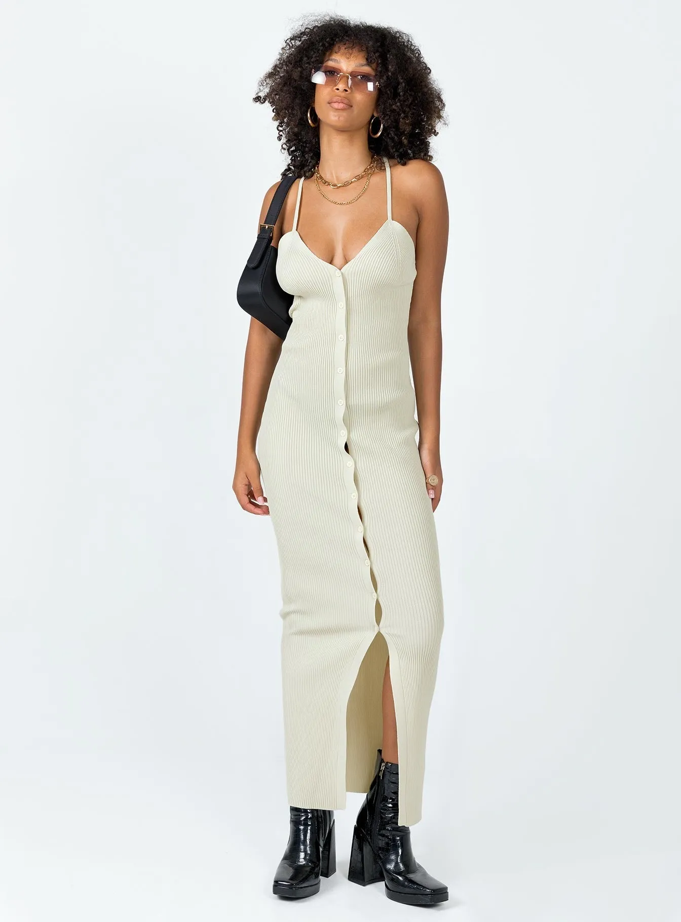 Grace Color Harmonious Layers Casa Midi Dress Cream