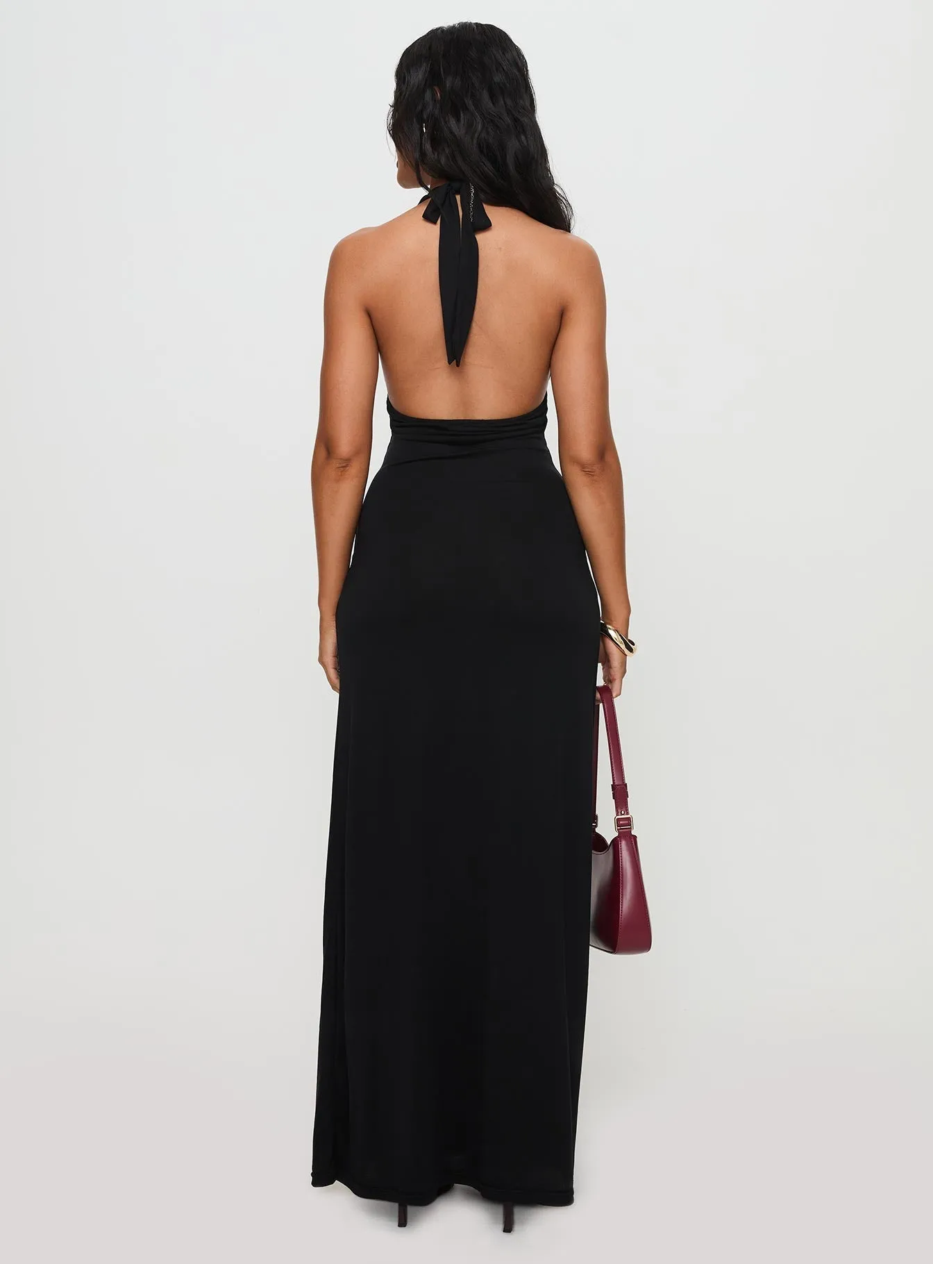 Tinisie Maxi Dress Black Calm Finish QuickReleaseClasp