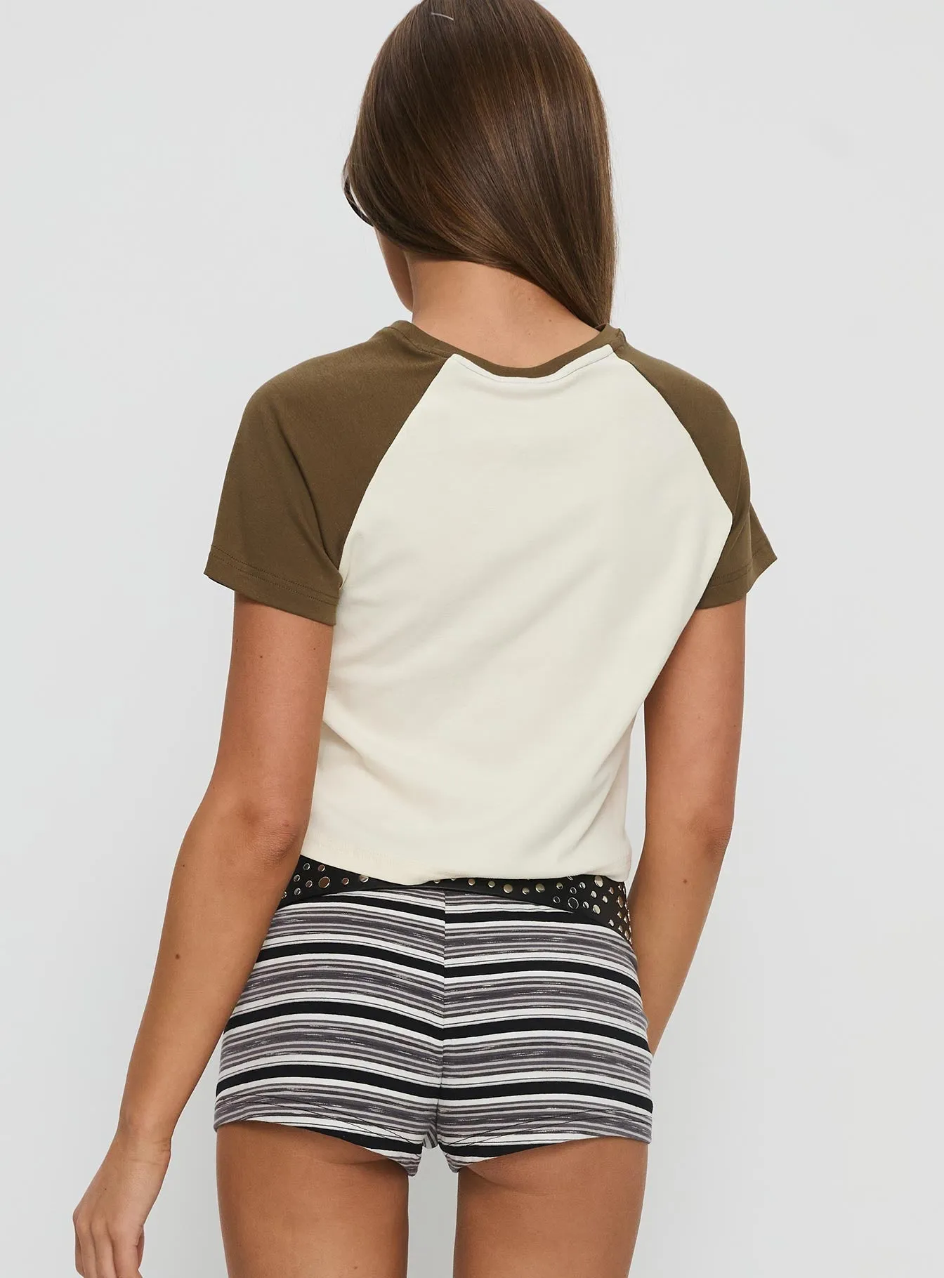 Good stretch quick-drying 87 Classic Graphic Top White / Green