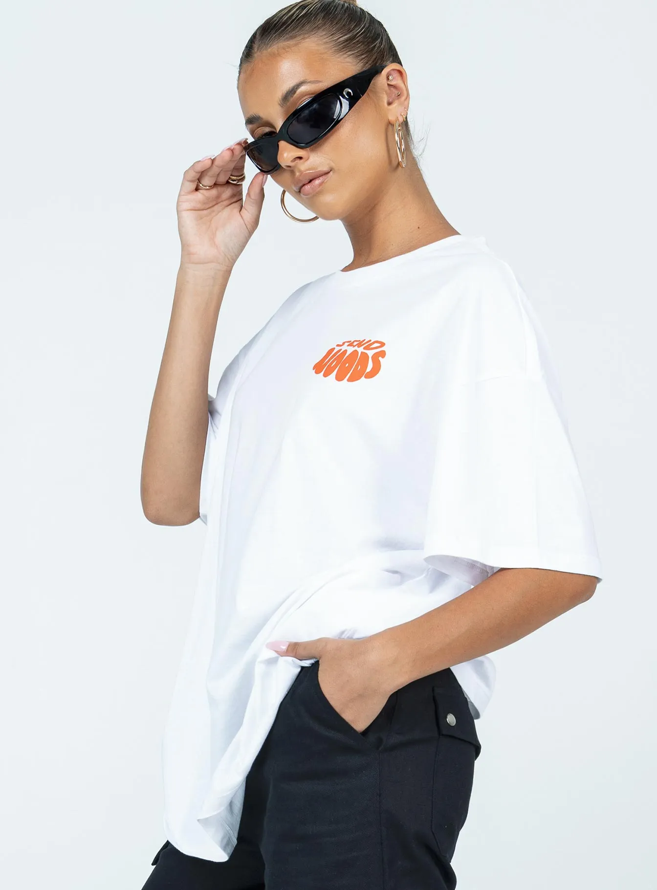 NonIronTechnology Noods Oversized Tee White