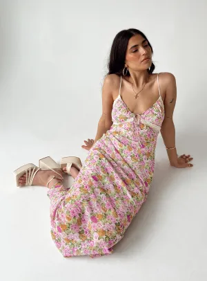 spring outfit Work Fit Emily Maxi Dress Pink Floral Petite