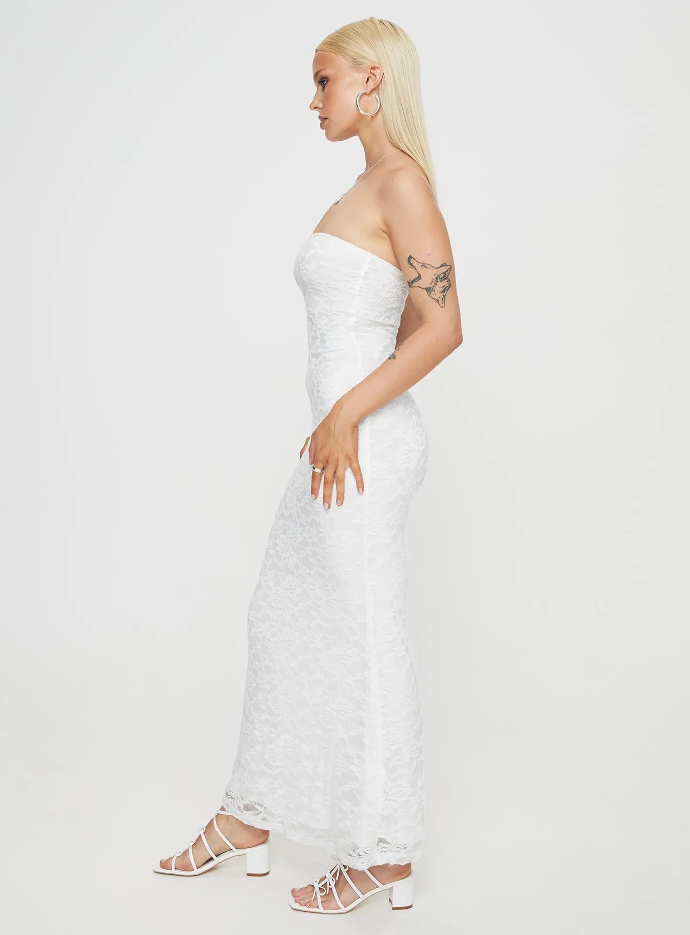 Layer Base Night wear Lavelle Strapless Maxi Dress White