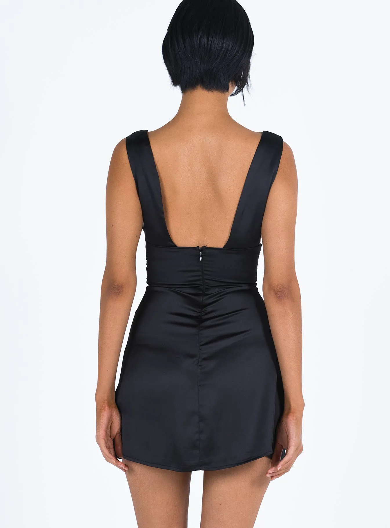 Breathable-Lining Pure Shape Alita Mini Dress Black