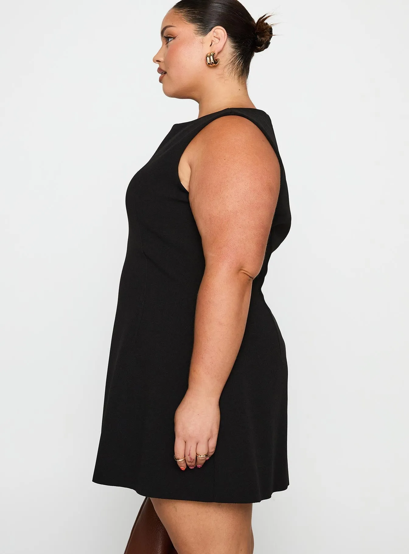 Sheer Element Anse Mini Dress Black Curve