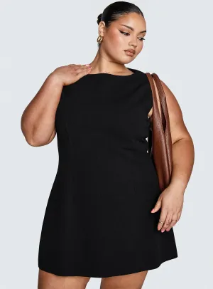Anse Mini Dress Black Curve Lounge Fit Modern Form