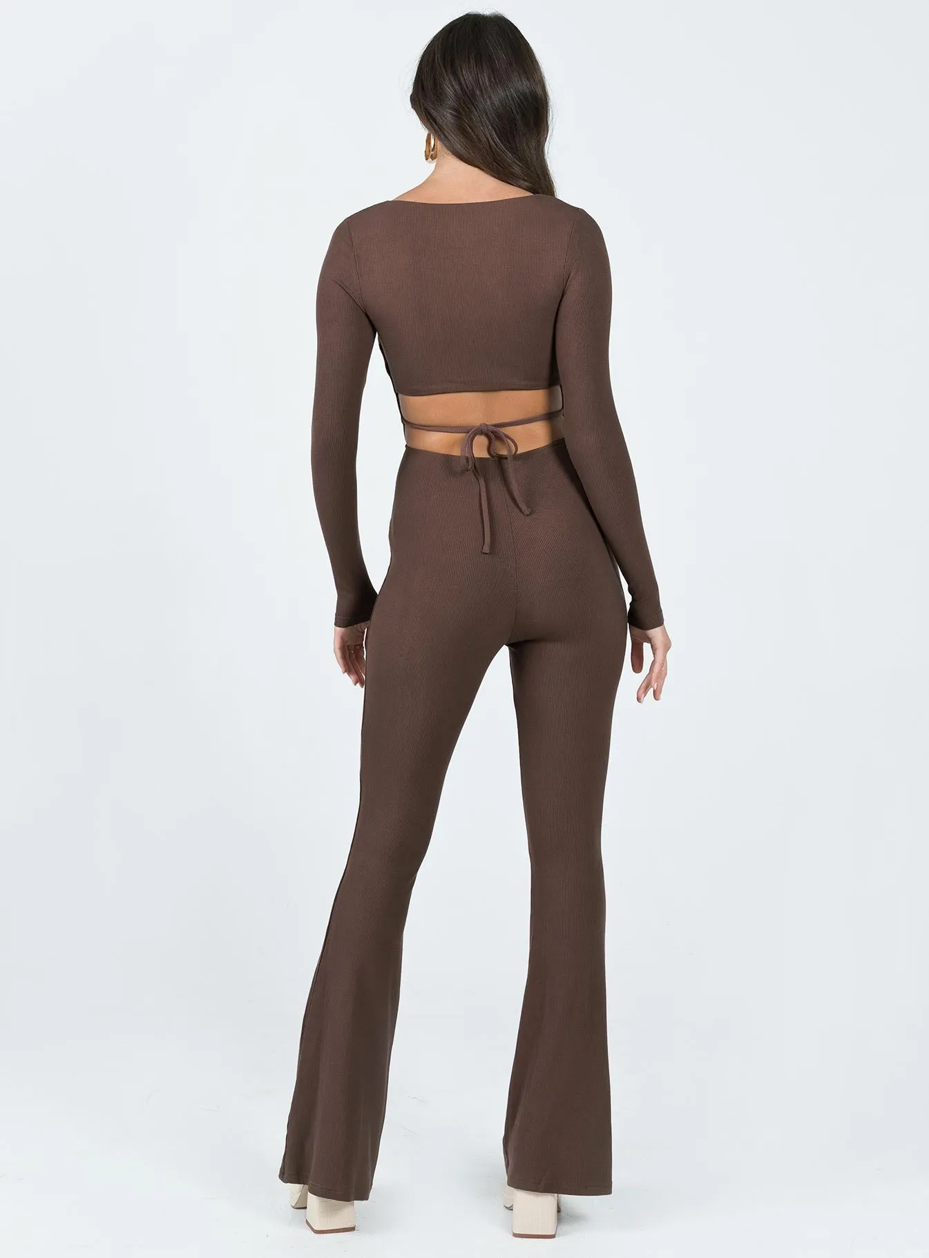Devera Jumpsuit Brown Essential Flexible