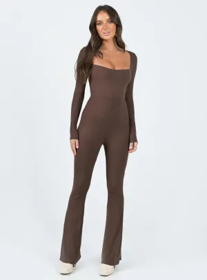 Devera Jumpsuit Brown Everyday Loose