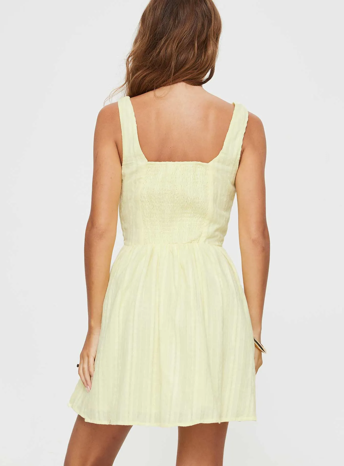 Lorinda Mini Dress Yellow Comfy and Cozy