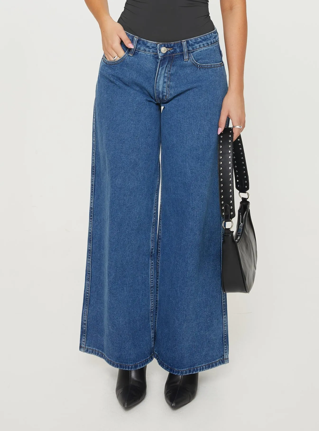 SweatAbsorbentLining Ramos Low Rise Jeans Denim Petite