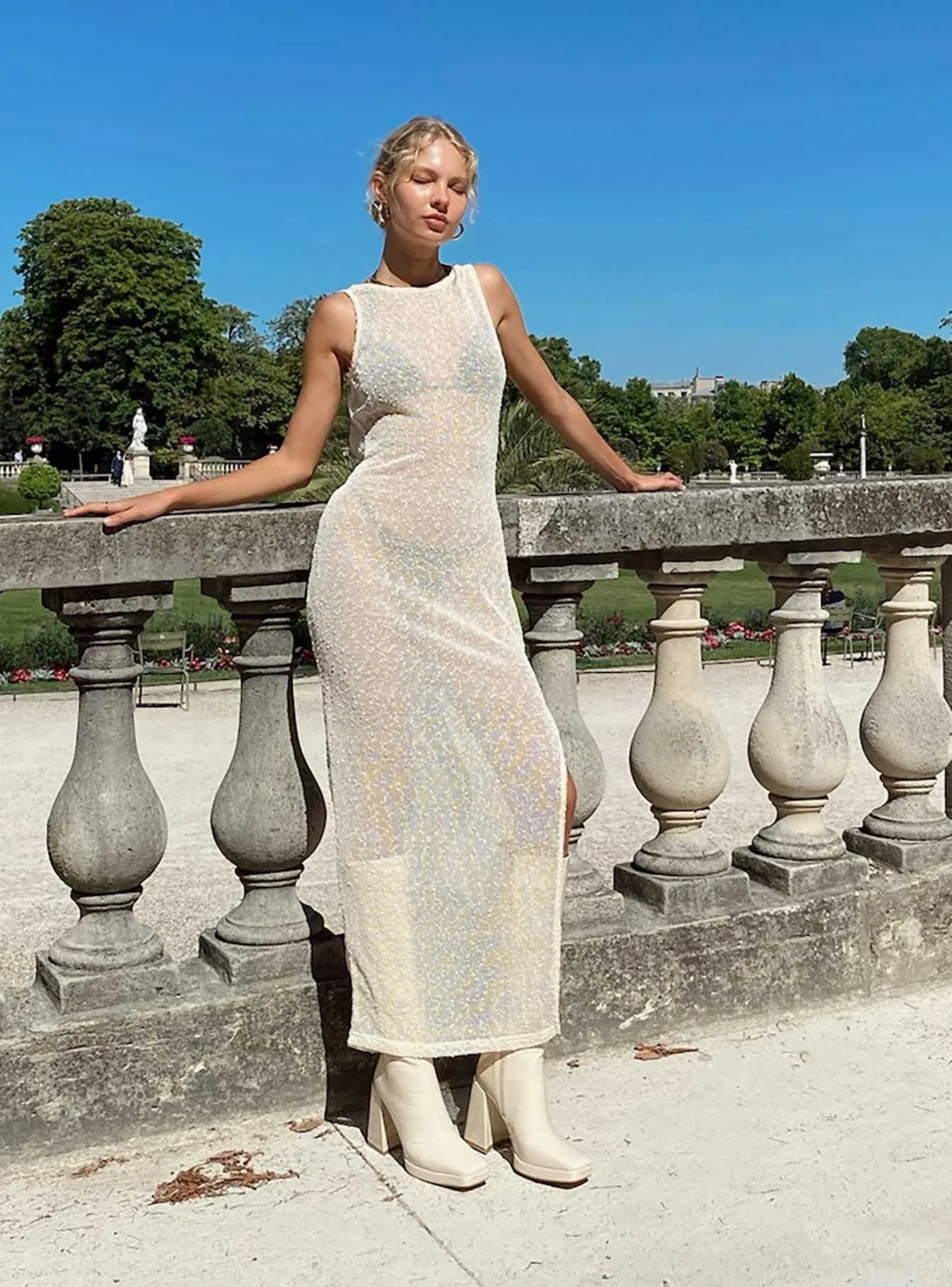 Perfect Layer Performer Knit Maxi Dress Cream