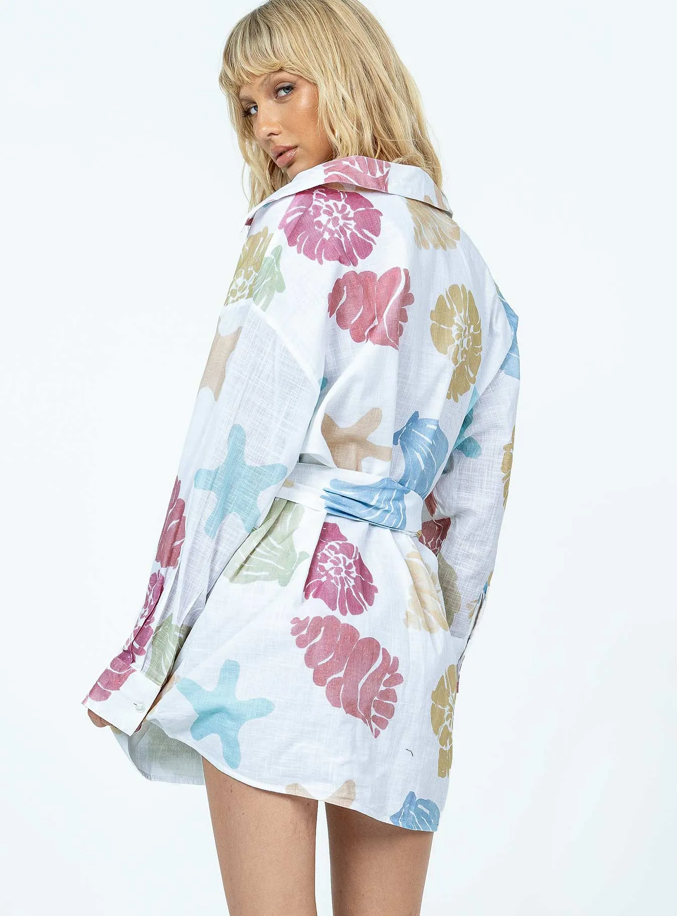 Brunch Glow Cool Movement Sea Life Shirt Dress Multi