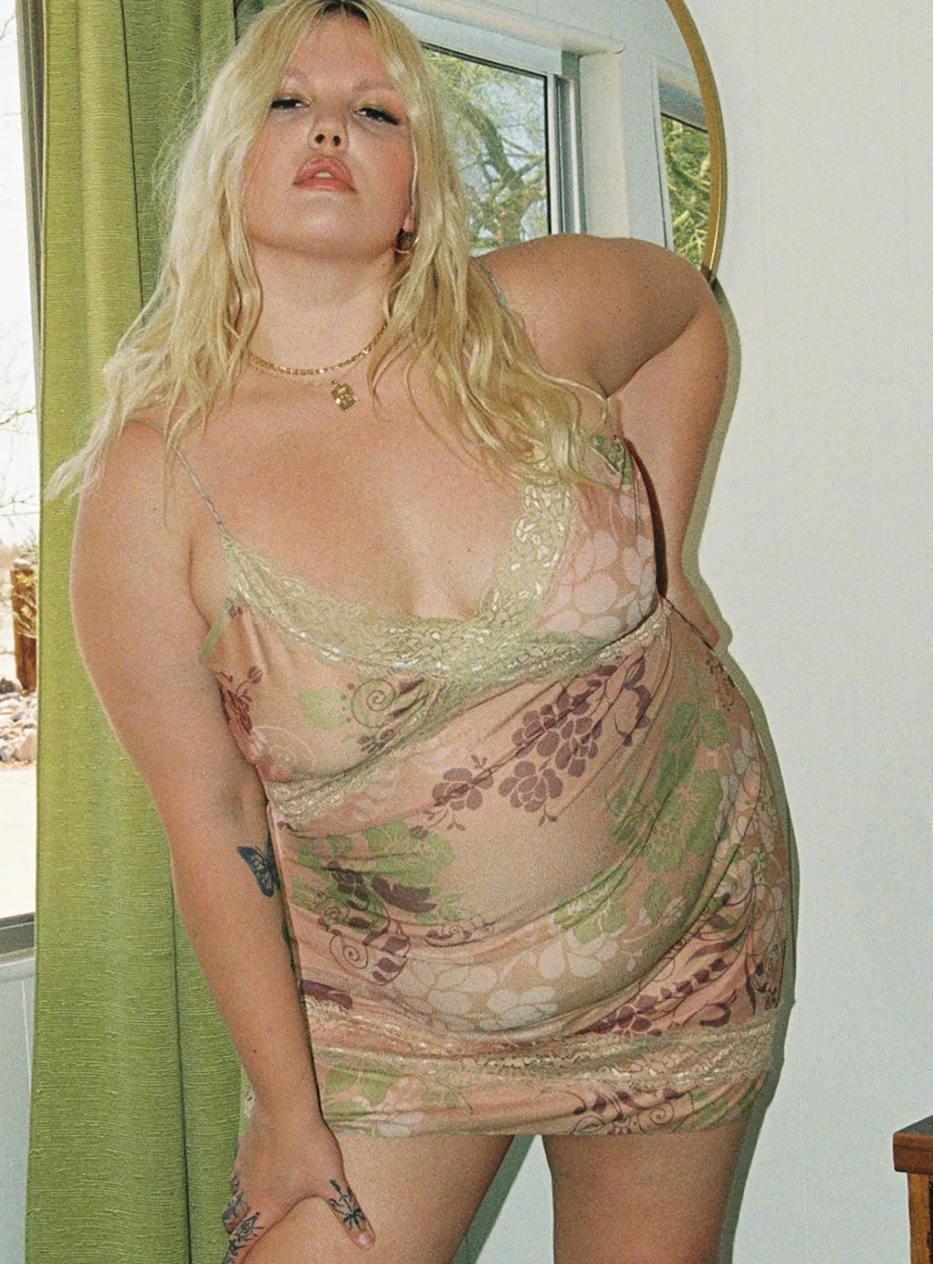 Dance Free Mini Dress Multi / Green Curve Casual Feel