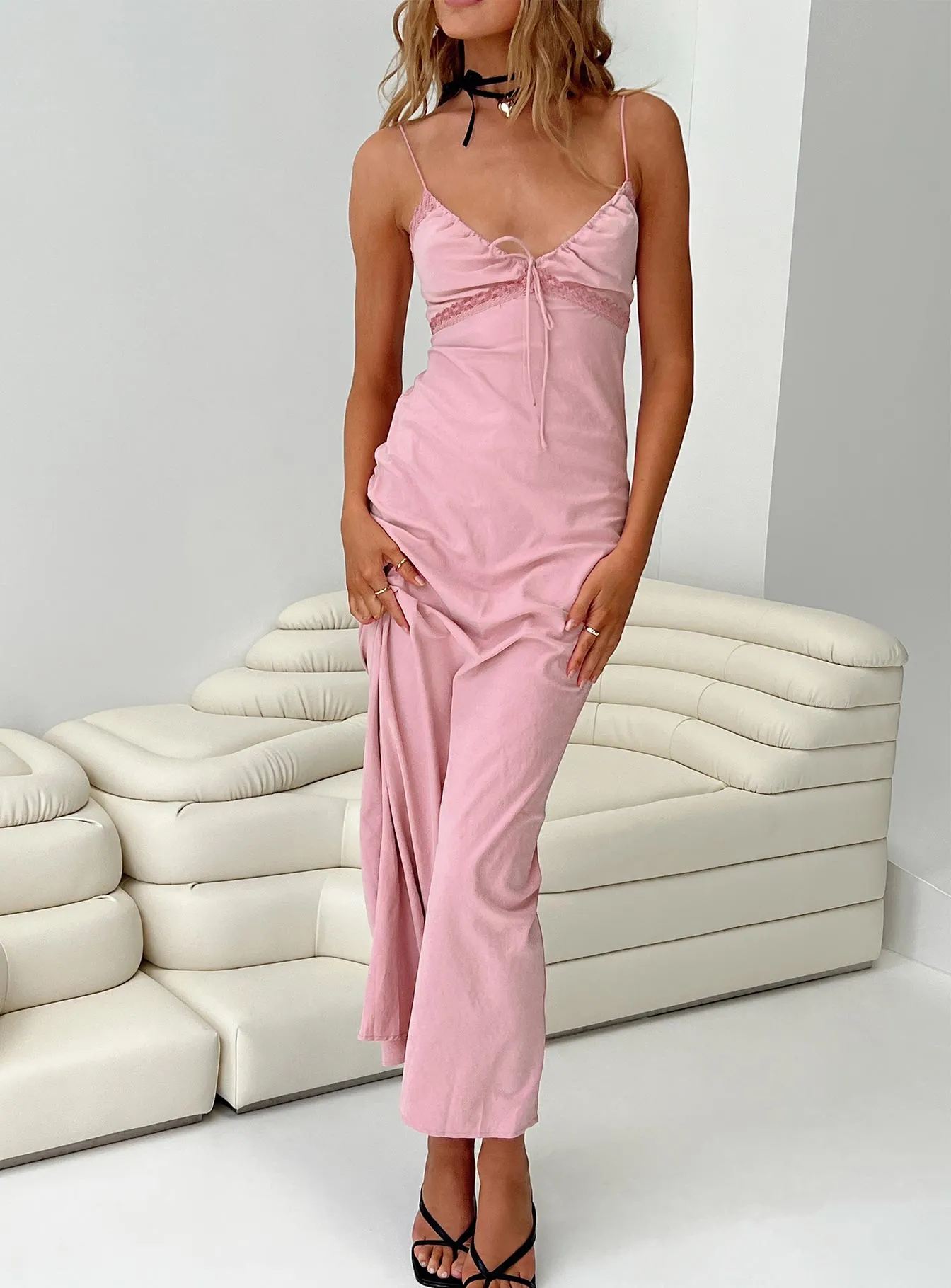 Emily Maxi Dress Gin Fizz Pink Daywear Comfort