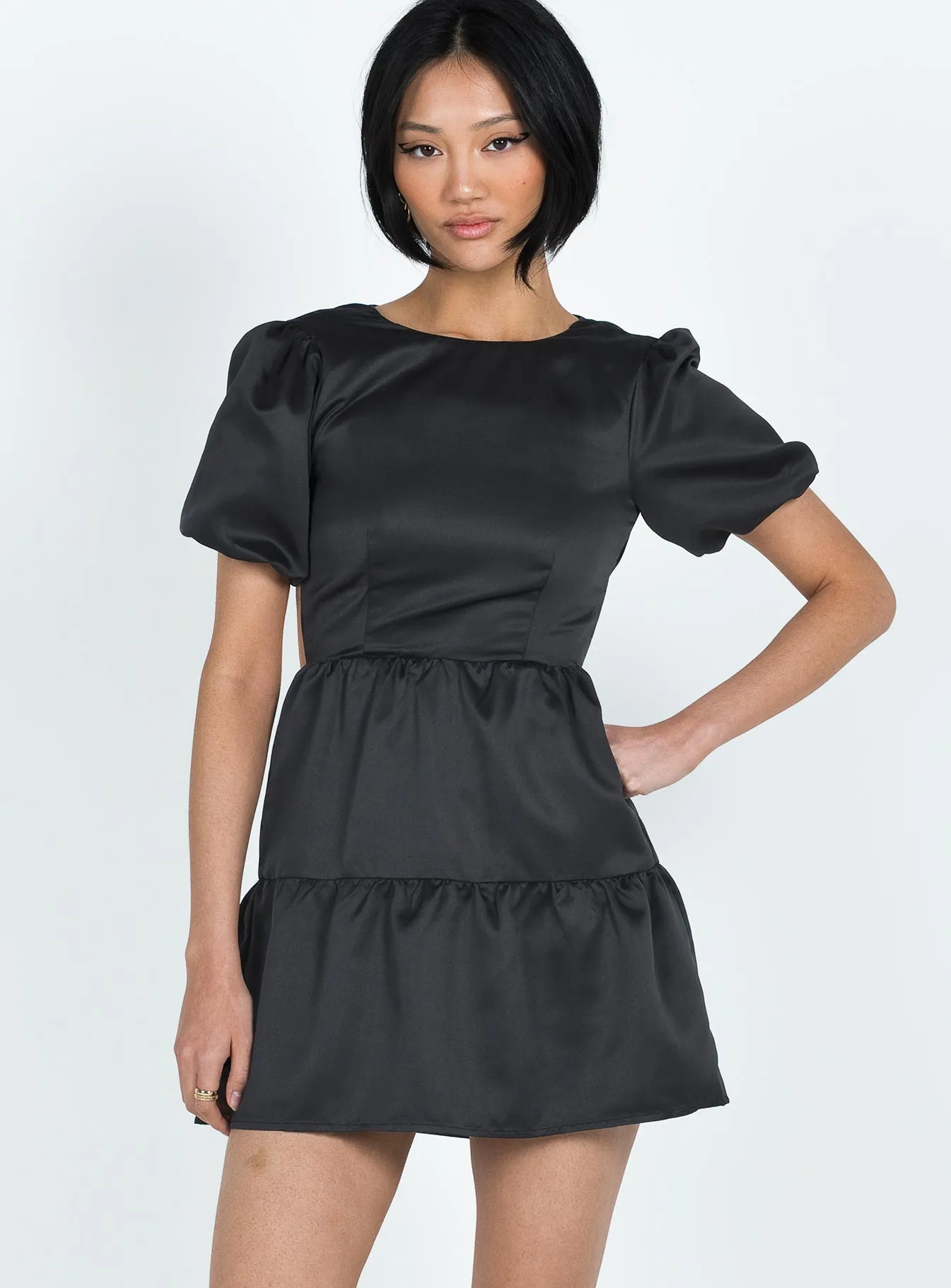 Capone Mini Dress Black Timeless Wear Soft Movement