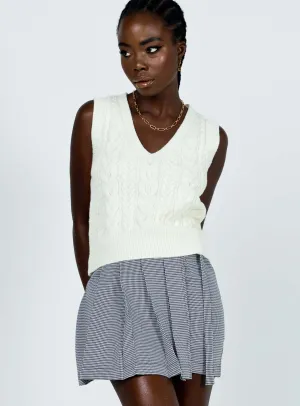 Cozy Vibe St Trinians Mini Skirt Black / White