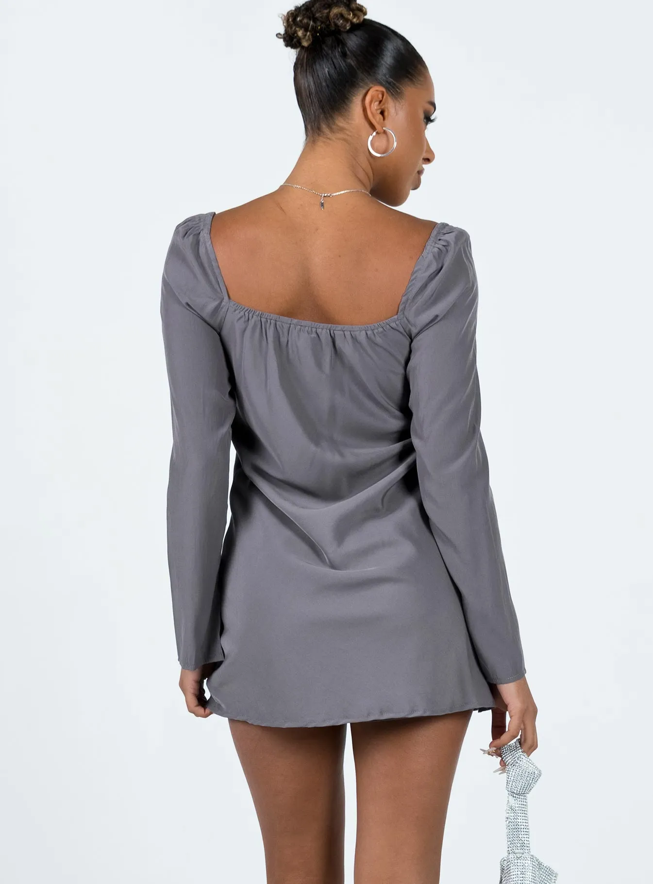 Urban Spirit Star Power Mini Dress Slate