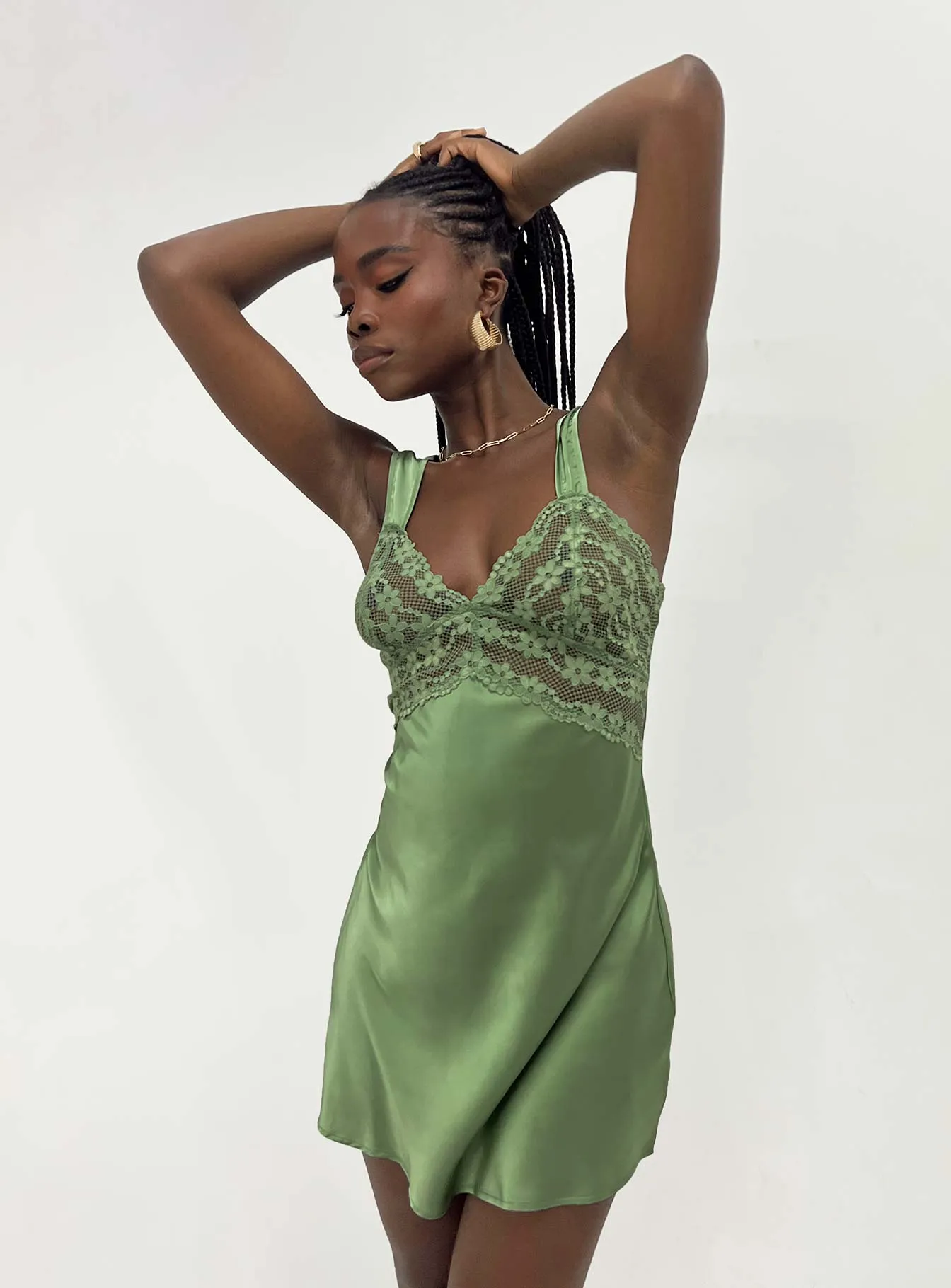 Bel Air Mini Dress Green Walkable Flow