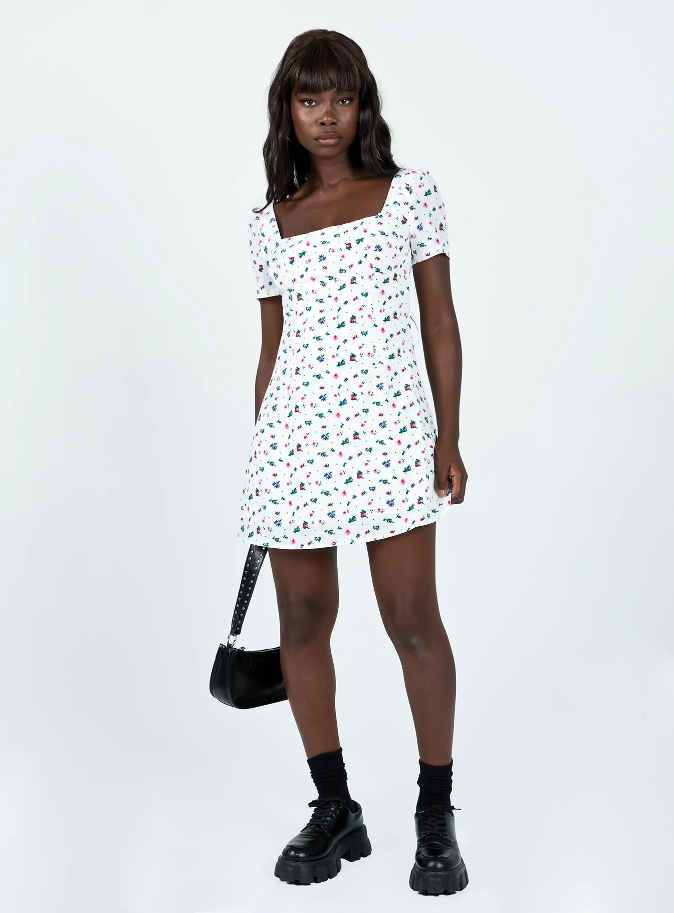 Hastings Mini Dress Floral Multi Romantic dinner wear