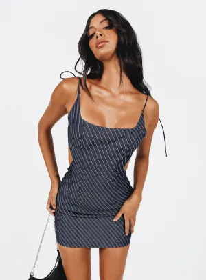 Diez Mini Dress Denim Stripe Slim Form