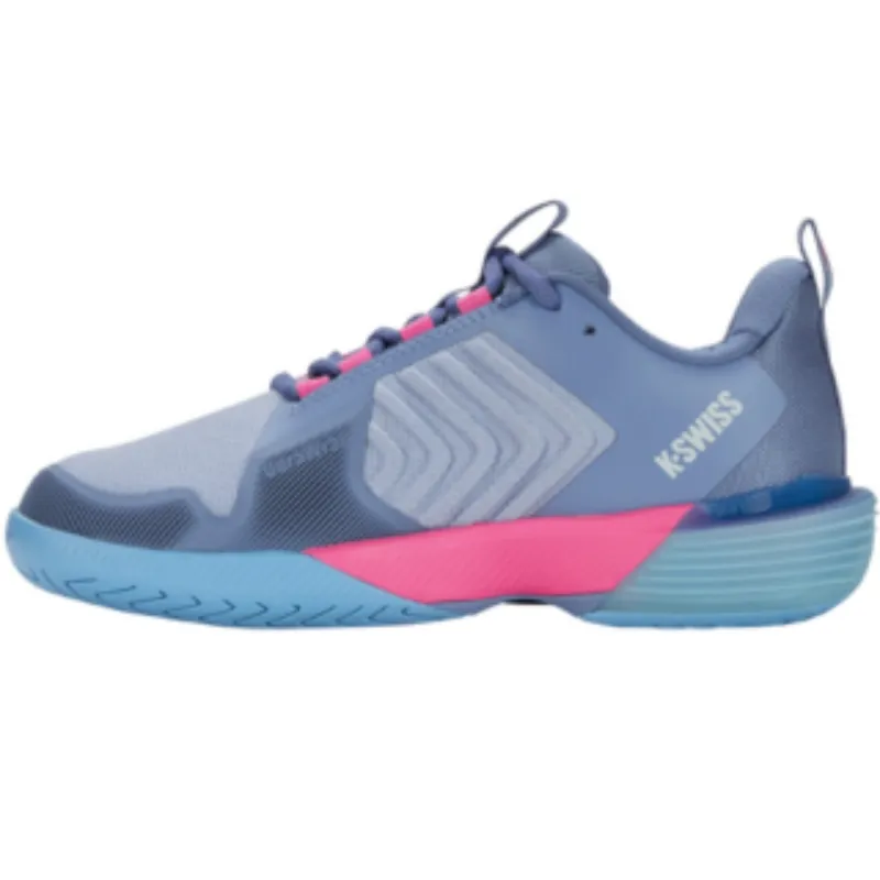 K Swiss Ultrashot 3 Women Tennis Shoes - Infinity/Blue Blizzard/Heritage Blue Torsional Stability System Breathable Elastic Tongue