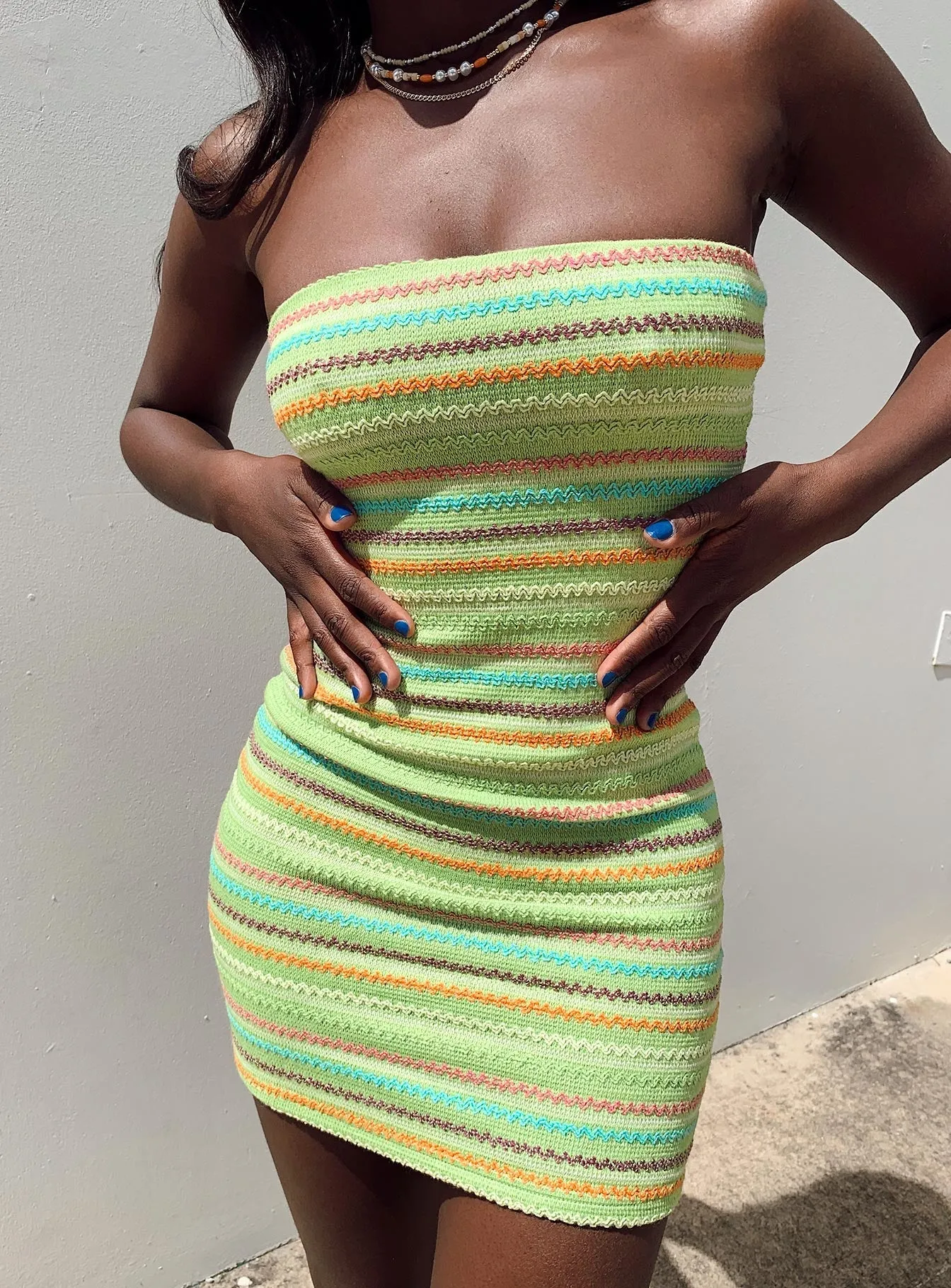 Avianna Mini Dress Green Contemporary Design