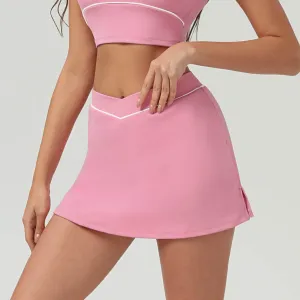 Spanish Glow Timeless Skirt Side Split Golf Skirts with Short and Pockets