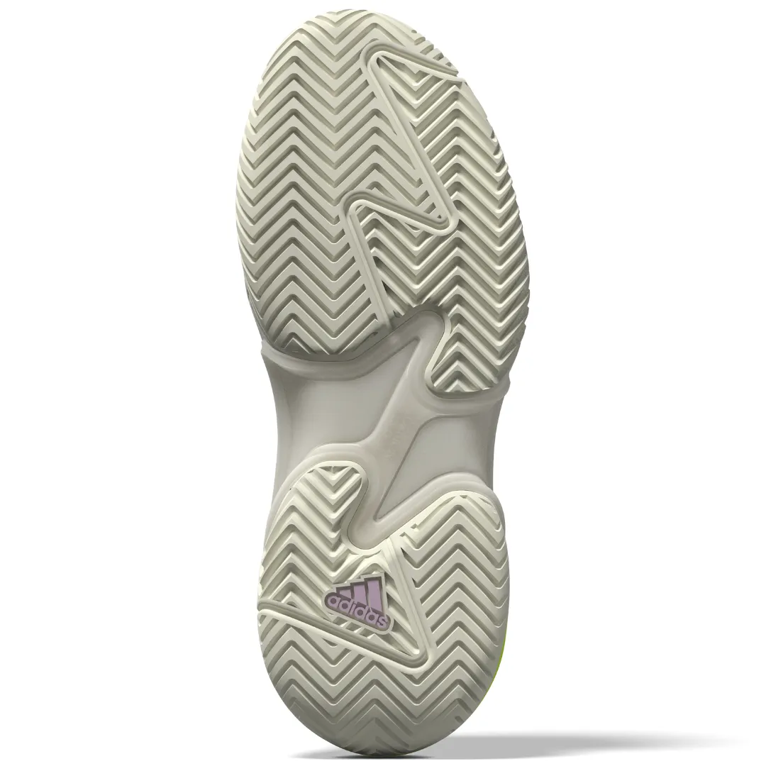 Adidas Barricade 13 Women Tennis Shoes - White/Black/Jade Vegan materials Durable Outsole