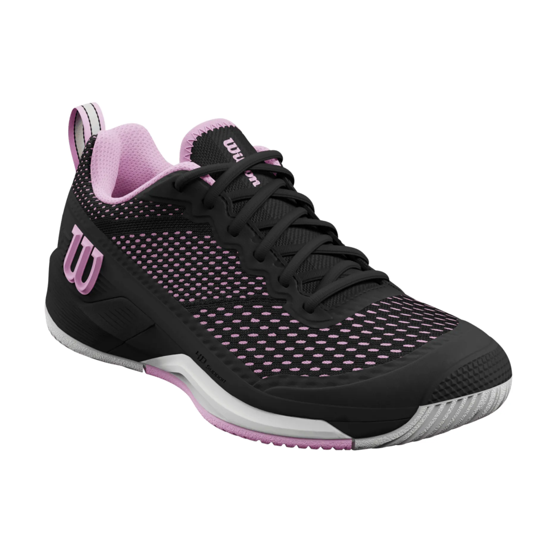 Motion control Wilson Rush Pro 4.5 Women Tennis Shoes - Black/Black/Pirouette