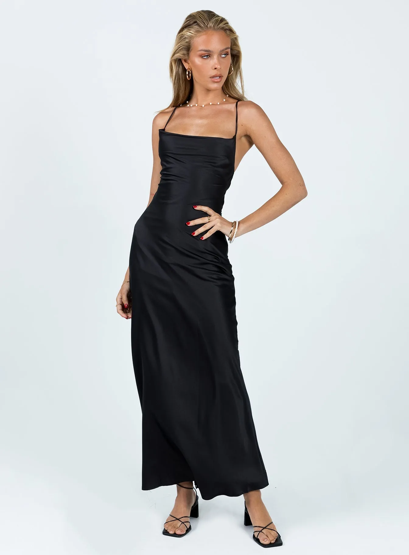 Subtle Fit Contemporary Wear Celena Maxi Dress Black
