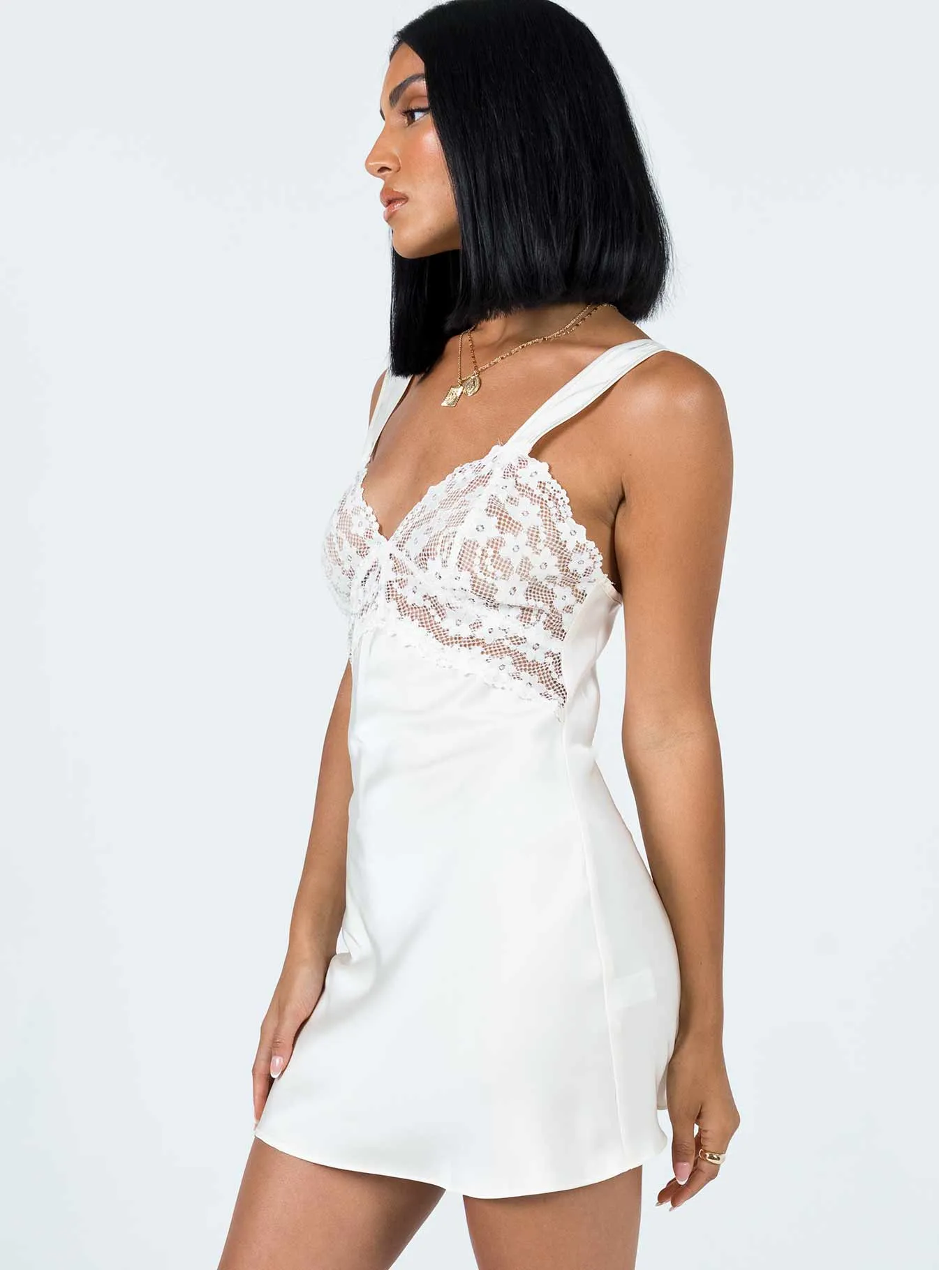 Lightweight-Structure Bel Air Mini Dress Ivory