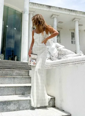 Karamu Maxi Dress Cream Effortless Layering Matte-Lining