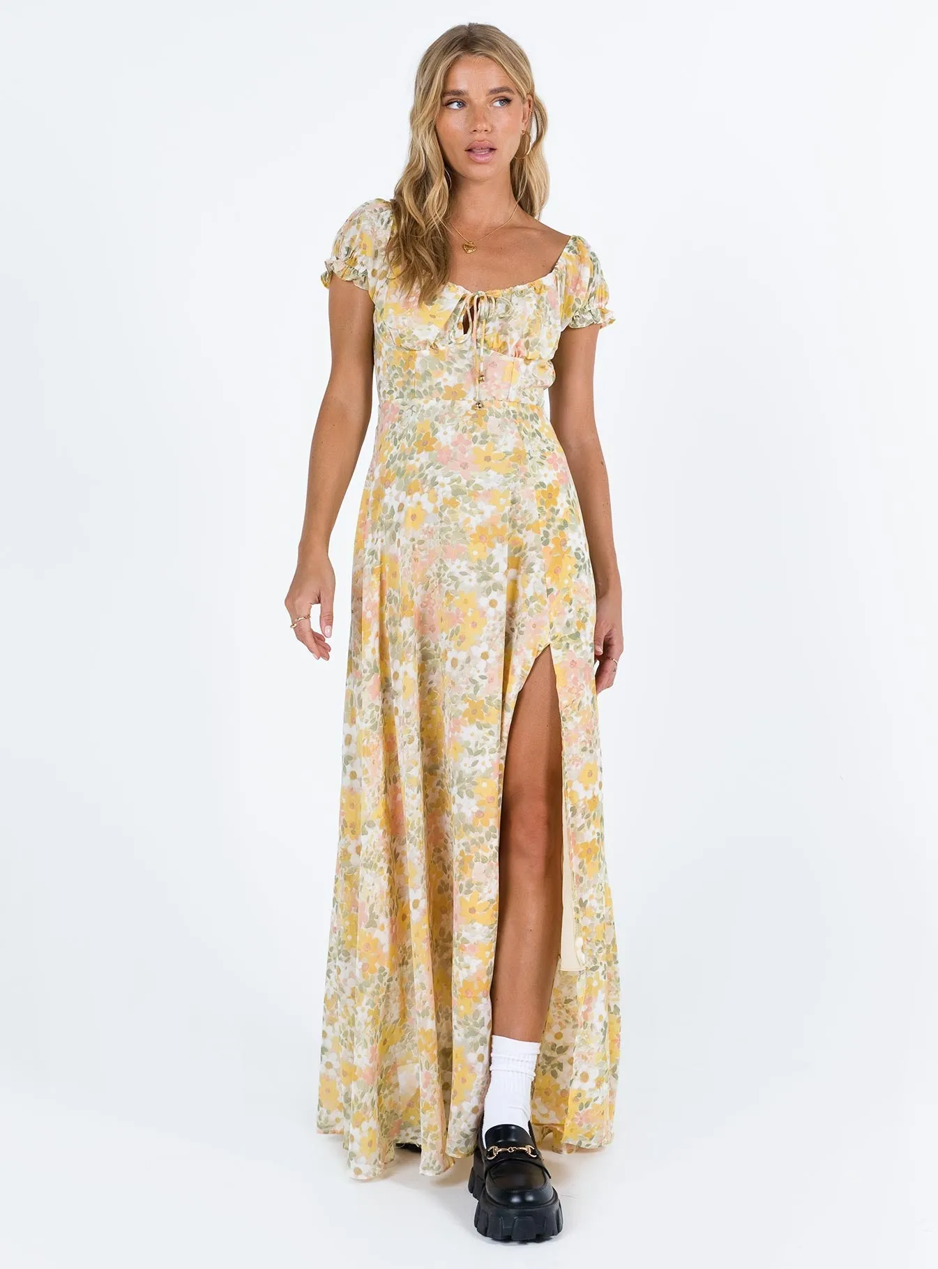 Smart Layer Masuda Maxi Dress Yellow Floral