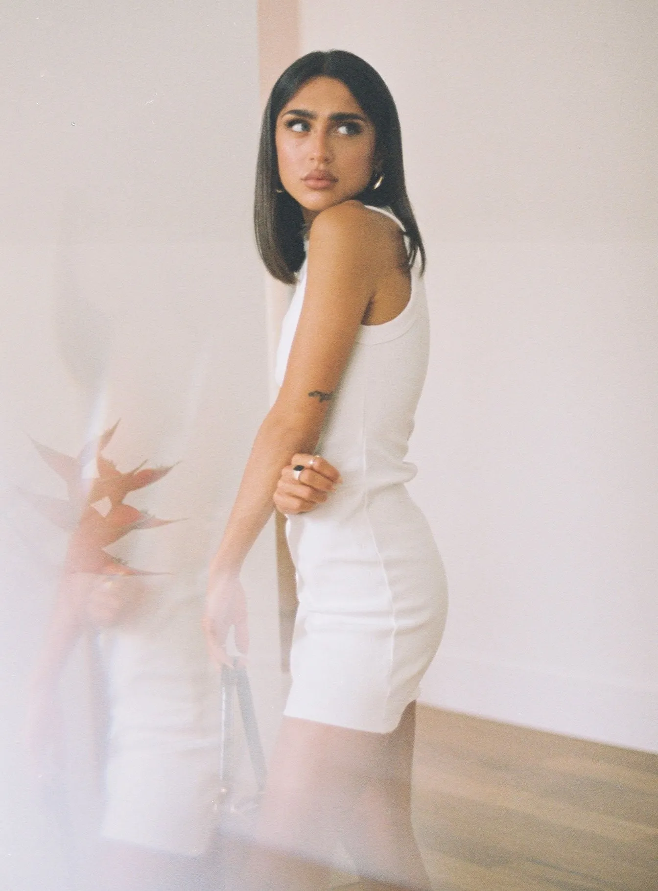 Tall-Fit Water-resistant Organic Classic Tank Dress White