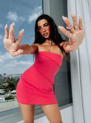 Gradient Shade Oscar Mini Dress Red